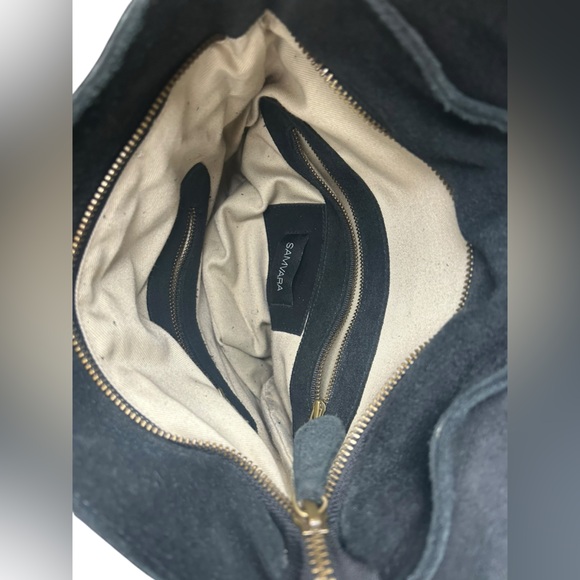 Samvara Black Suede Fridge Crossbody Bag - Picture 7 of 12